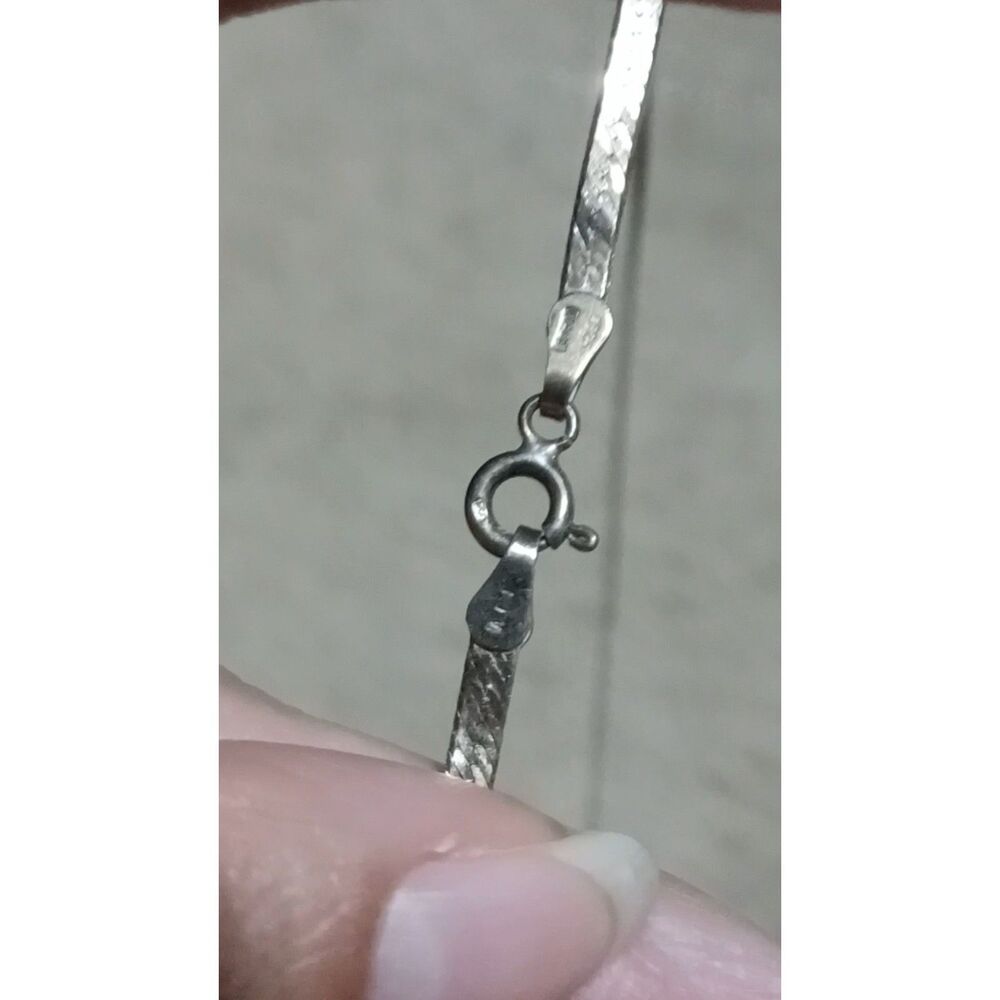 925 Sterling Silver Snake Chain Necklace, 16" - Picture 3 of 3